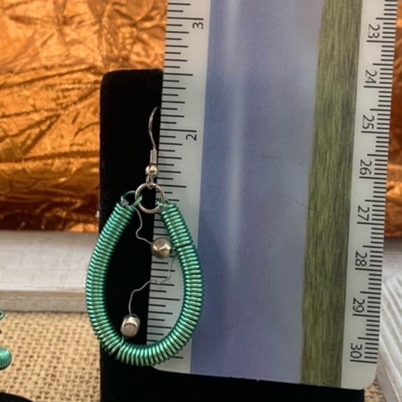 Auqua Steampunk Ring and Earrings Set - Picture 6 of 6